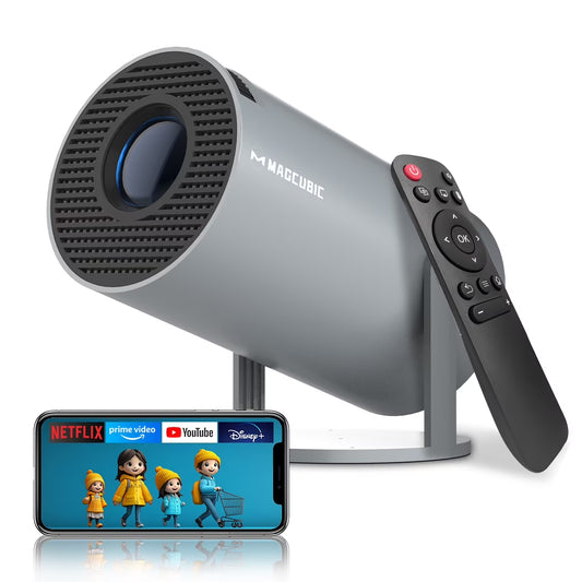 Projector 4K 1080P Support with Wifi 6 and BT 5.4, Portable Mini Projector, Auto Keystone, 180° Rotatable Home Theater, HY300 Pro 2025 Upgraded