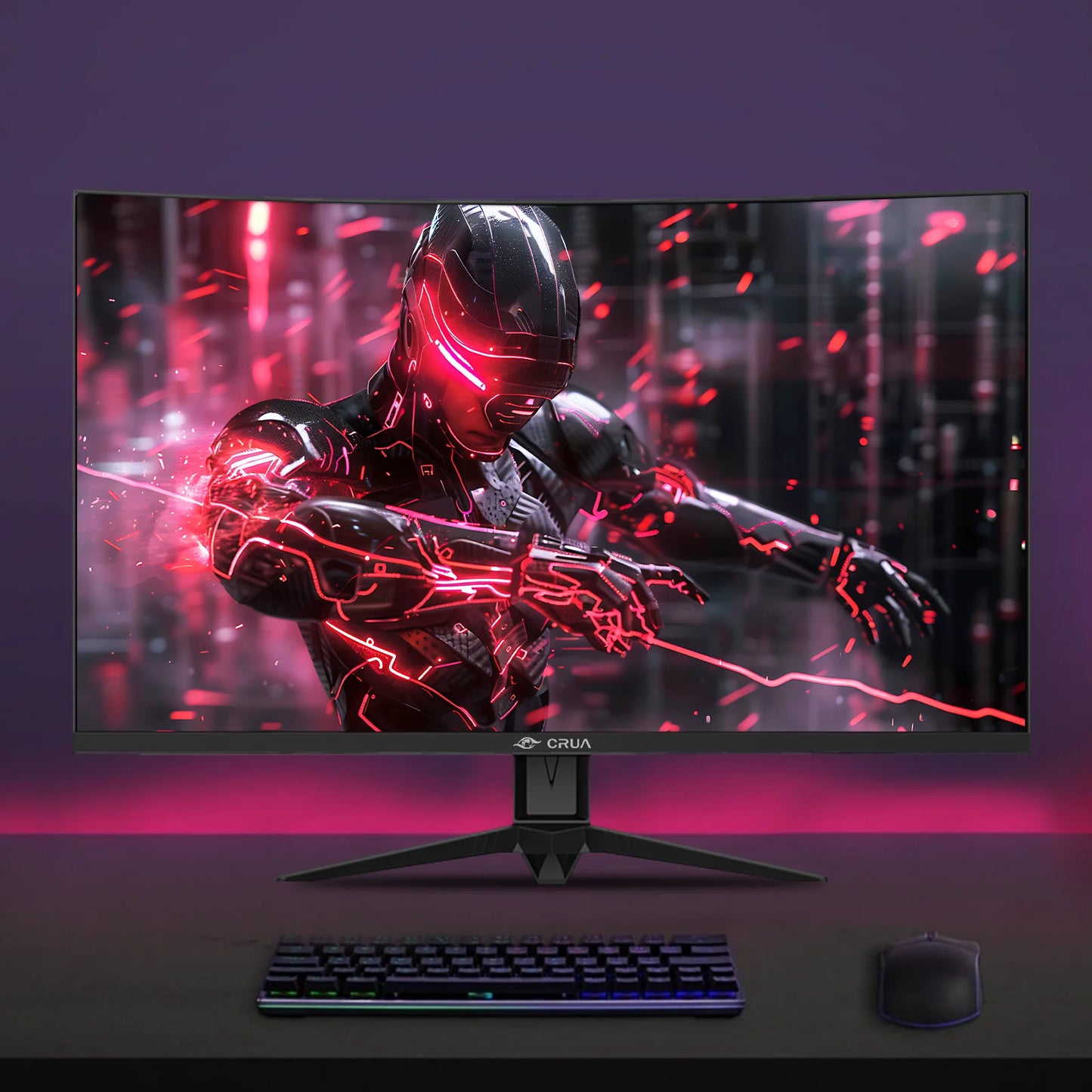 27" 2K 180Hz Curved Gaming Monitor,Qhd (2560 X 1440P) 1800R ,120% Srgb,Freesync,Dp& HDMI Ports, Black