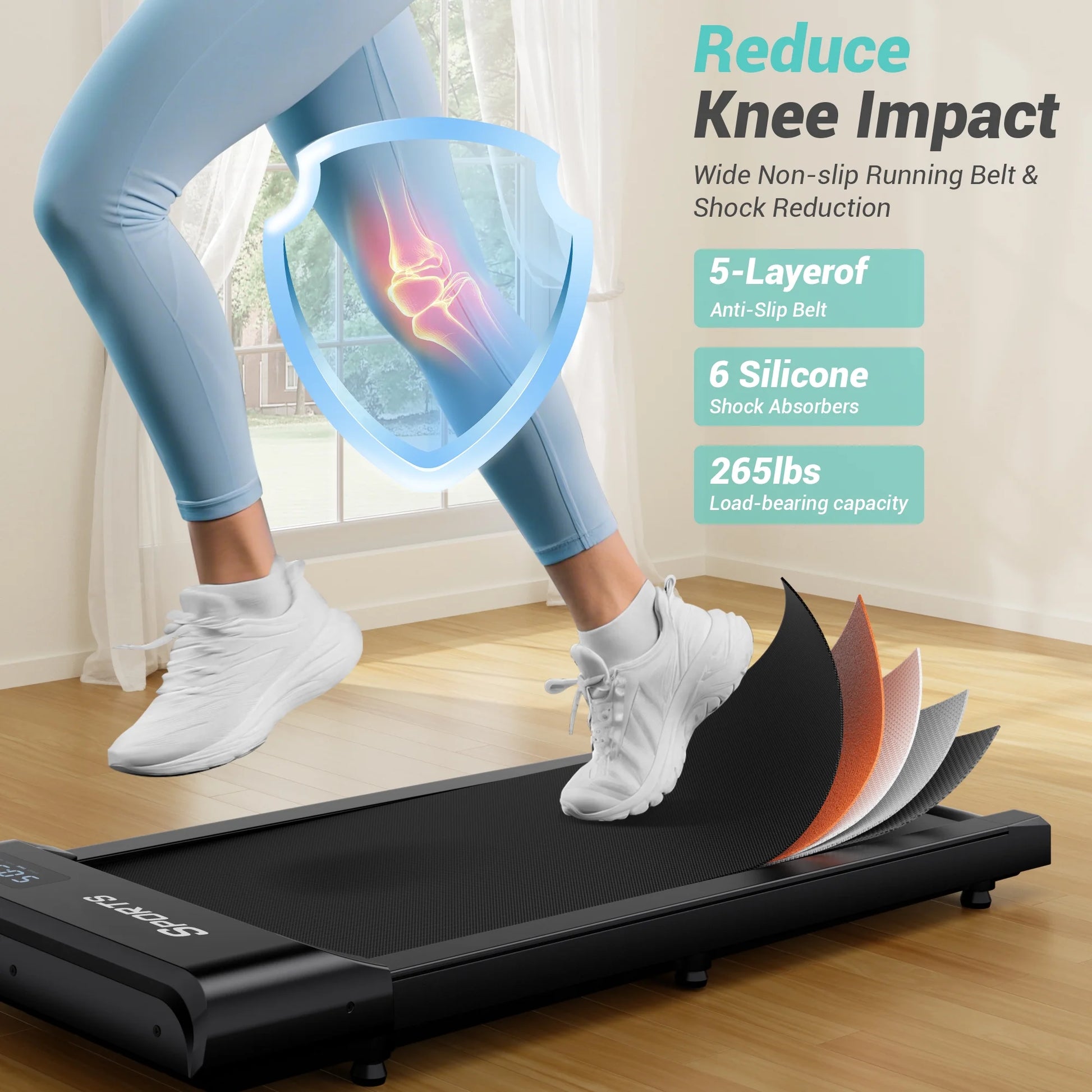 Walking Pad with 10% Incline,Walking Pad Treadmill for Home Office,2.5 HP under Desk Treadmill with LED Display & Remote,265 Lbs Capacity