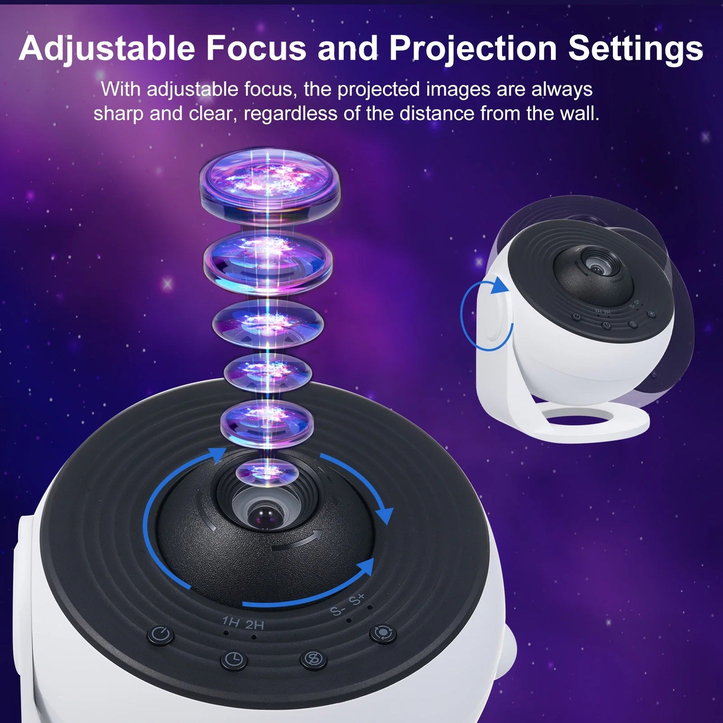 Galaxy Projector for Bedroom: HD 13 in 1 Star Projector Pro - Kids Night Light Projector | Planetarium Projector with 3 Timer Adjustable Focus & Speeds - LED Space Galaxy Lamp Room Decor Ambient Ligh