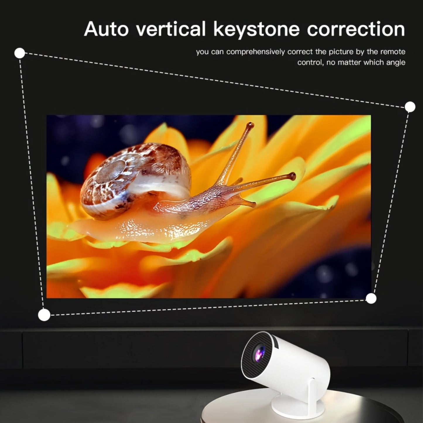 Mini Projector - Home Theater Portable 5G Wifi 4K 1080P Support, Smart for Movies Compatible with Phone