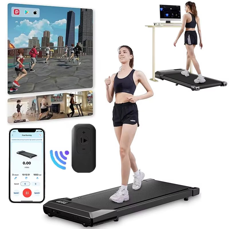 350Lbs Treadmill for Home 2.5HP Treadmills Walking Pad LCD Digital Data Display 2In1 Walking Running Fitness Exercise Machine