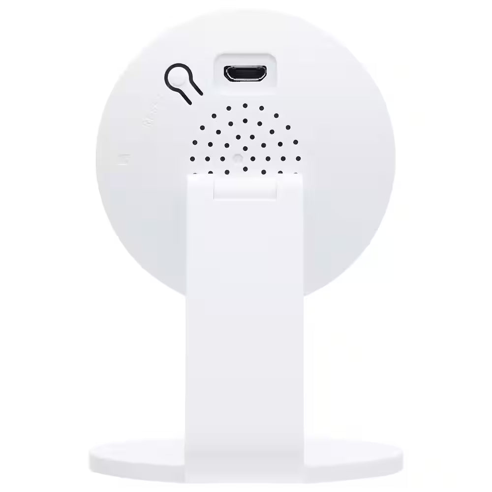 Starfish Wireless Smart Indoor Plug-In Security Camera with Color Night Vision Two-Way Talk, White