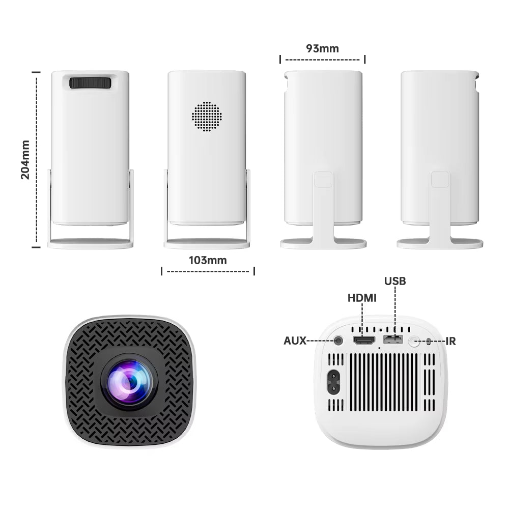 Android 11 Gaming Projector P30MAX 64GB TF Card Wireless Gaming Controller Dual WIFI 1280*720P Home Theater Portable Projector
