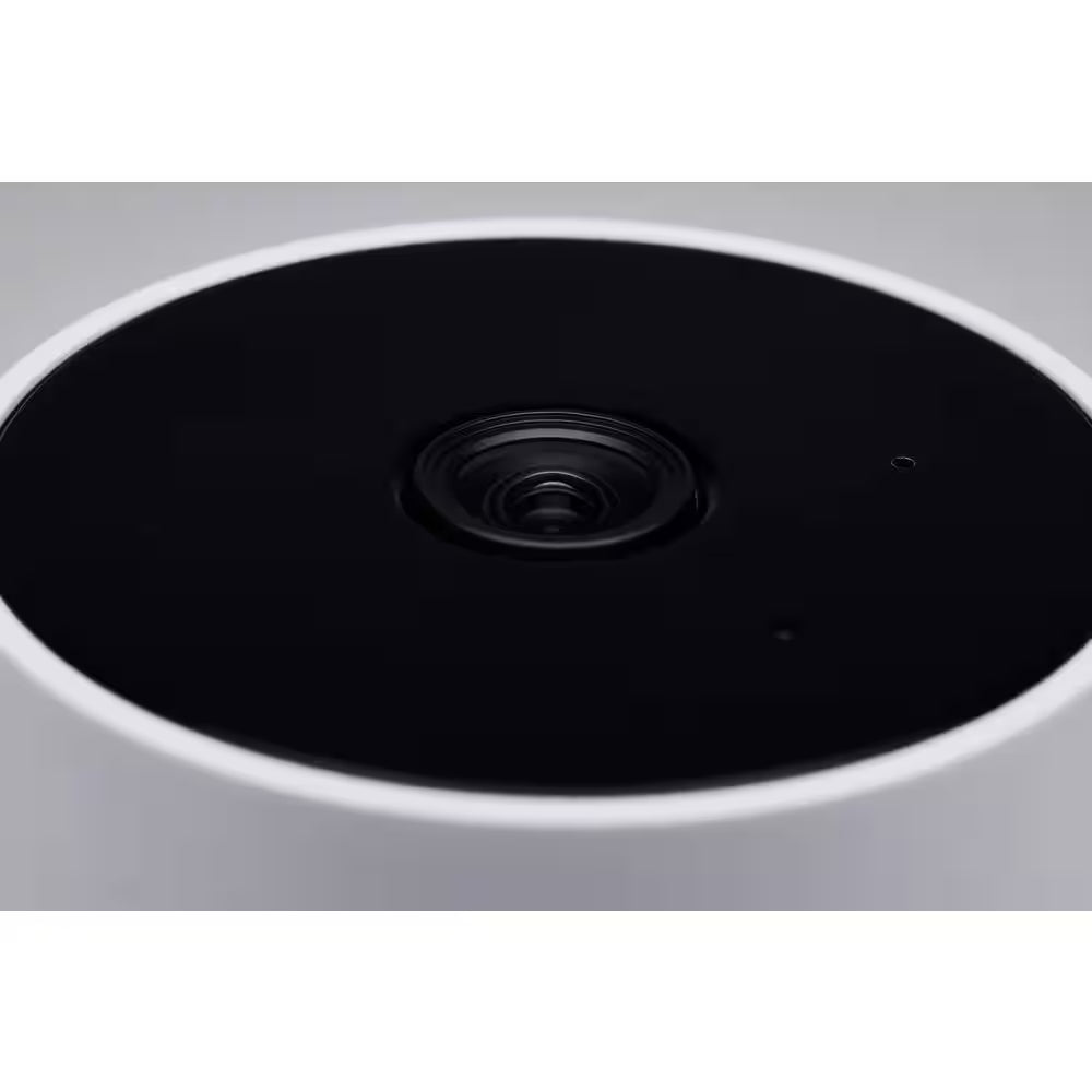 Starfish Wireless Smart Indoor Plug-In Security Camera with Color Night Vision Two-Way Talk, White