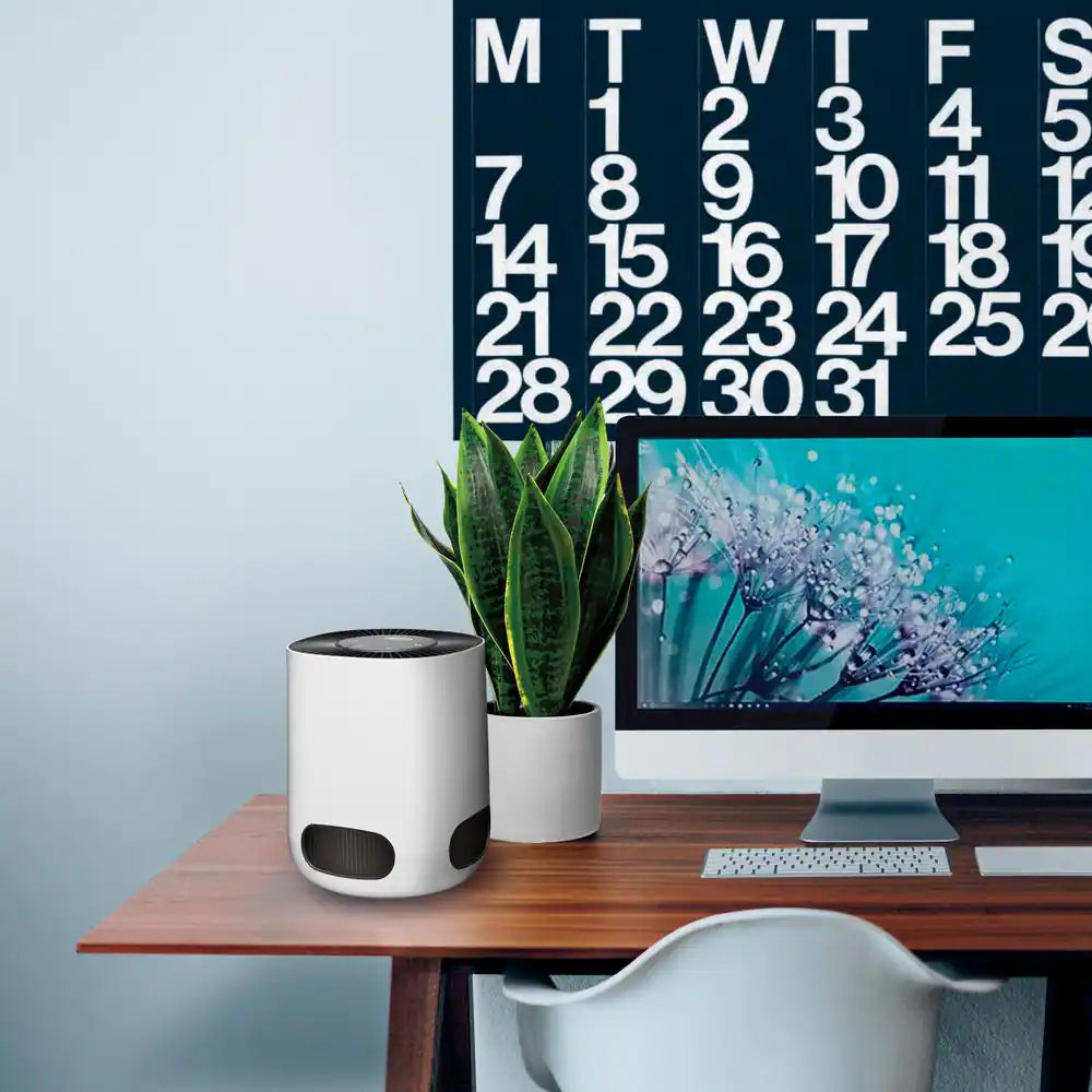 Tabletop Smart 200 Sq. Ft. True HEPA Air Purifier in White