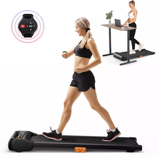 Costway Walking Pad under Desk Treadmill with Watch Remote LED Touch Screen for Home/Office