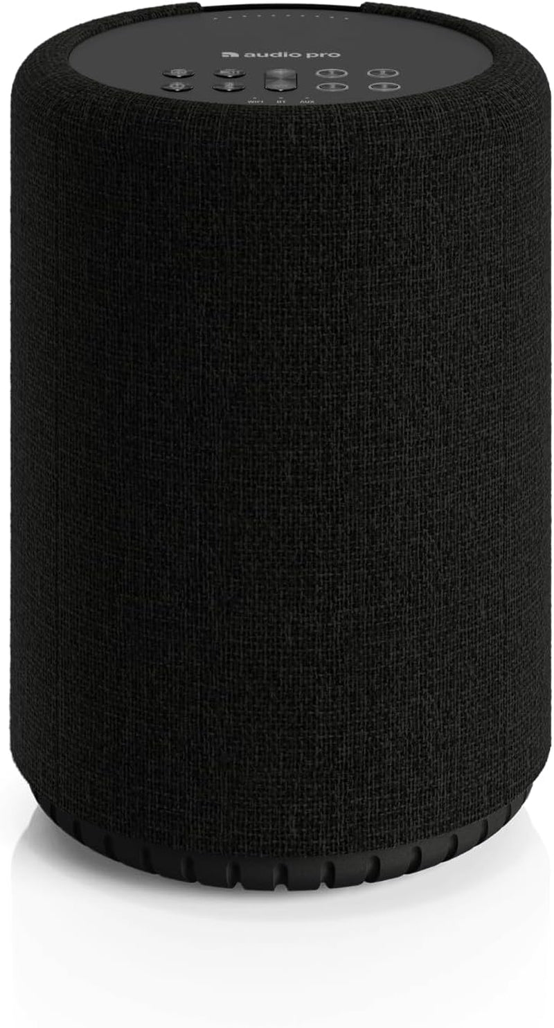 A10 MKII Wireless Multiroom Speaker | Wall Mountable, High Fidelity, Bluetooth Speaker W/Wifi & 3.5 Mm Audio Cable Input | Airplay2, Spotify Compatible | Black