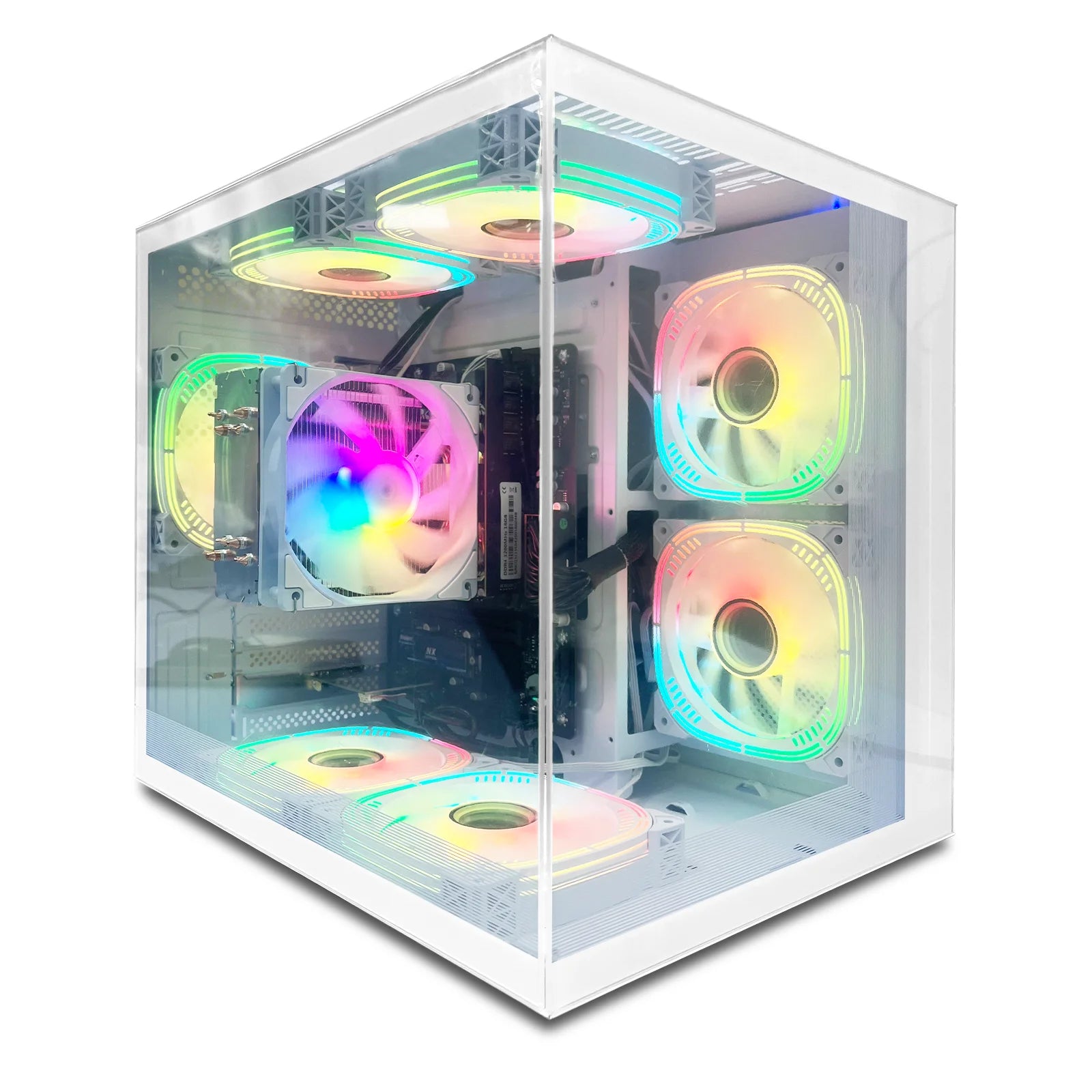 Gaming PC, AMD Ryzen 5 5600GT, Vega 7 Graphics, 16GB DDR4 RAM, 512GB SSD, Wi-Fi 6-White