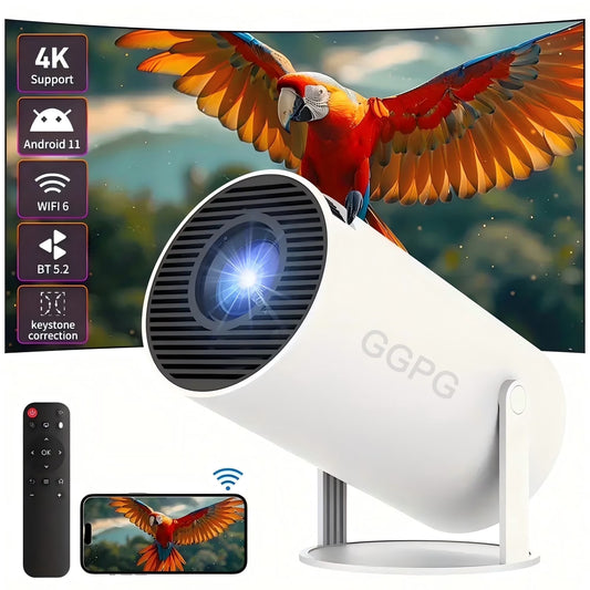 Mini Projector - Home Theater Portable 5G Wifi 4K 1080P Support, Smart for Movies Compatible with Phone