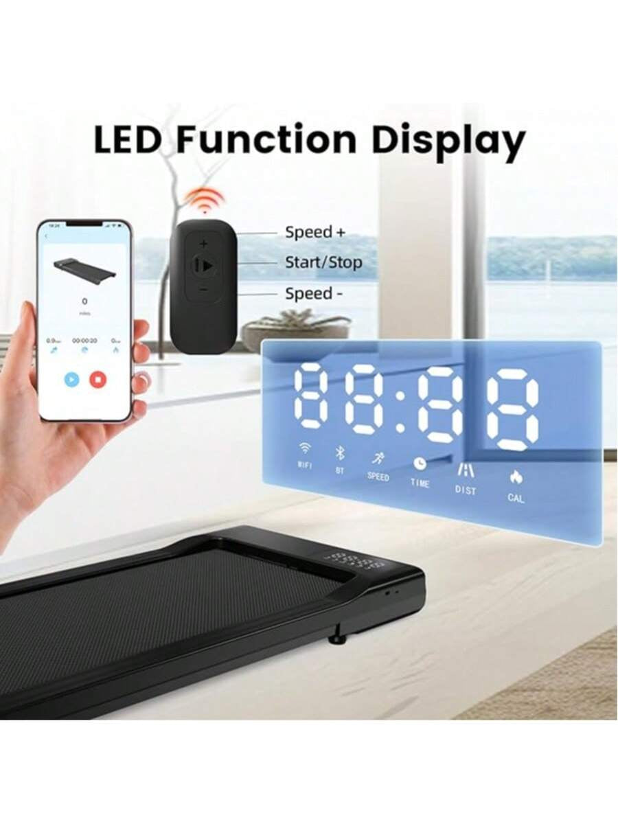 2 In1 Walking Pad 300Lbs Capacity, under Desk Treadmill, for Home/Office