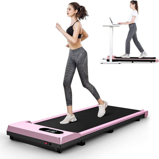 Walking Pad Treadmill with Incline, 5% Incline & 5MPH under Desk Portable Treadmill for Home Office, Compact & Small, Ultra Quiet with 300+ Lb Capacity