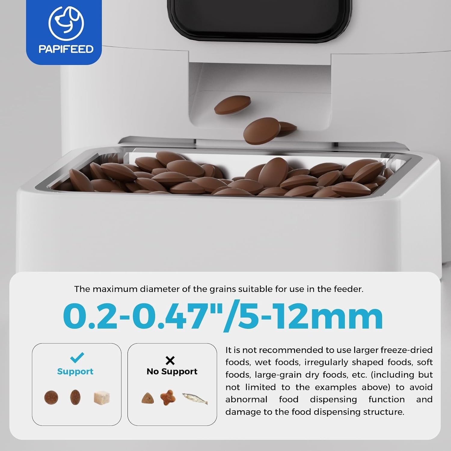 Smart Automatic Cat Feeder 6L, Wifi Pet Food Dispenser W/ APP & Alexa Control