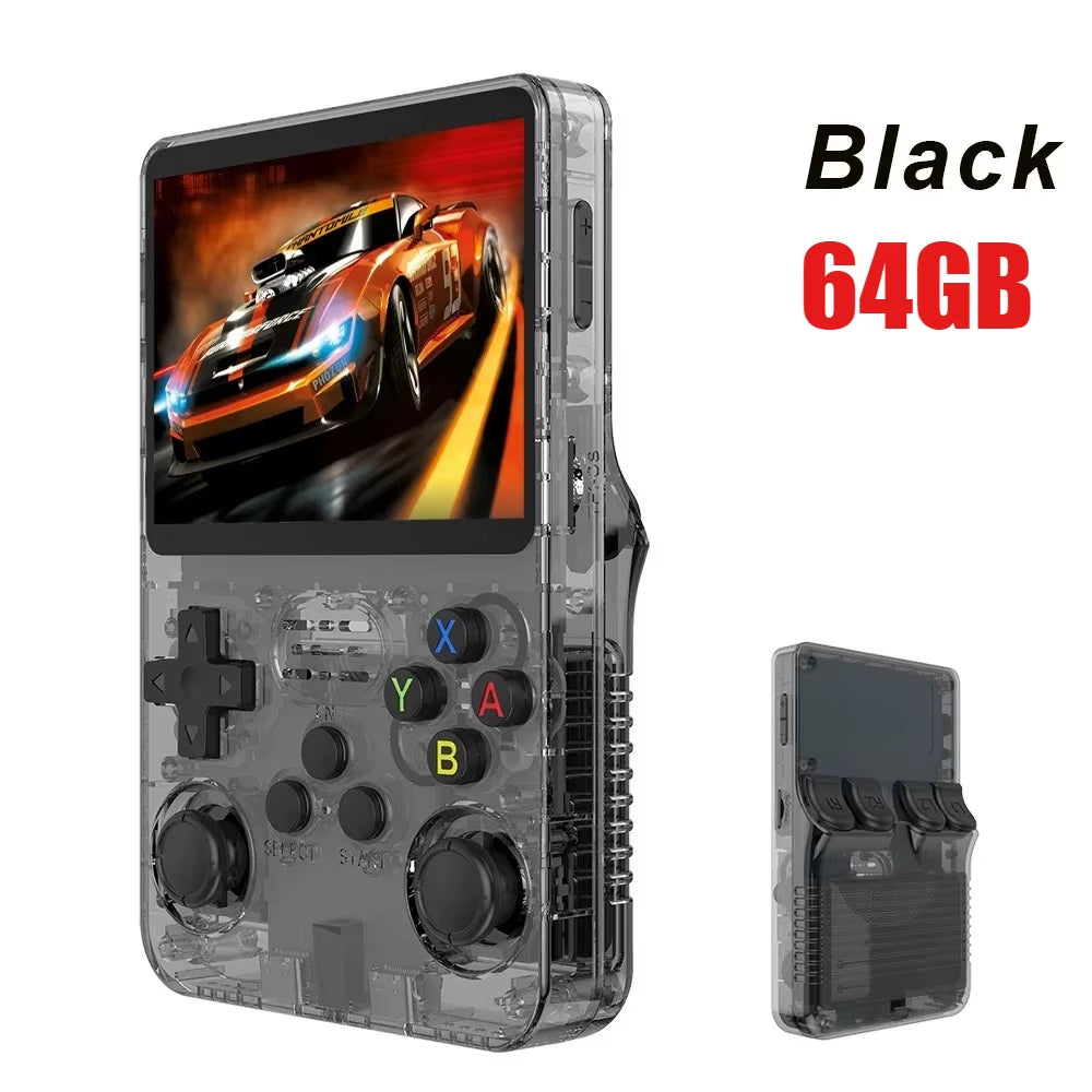 Portable R36S 128GB Handheld Game Console Linux System 3.5 Inch IPS Screen Pocket Video Player for MAME/N64/PS1 /CPS1/CPS2/CPS