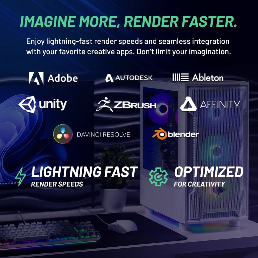 Skytech Archangel Gaming PC Desktop Intel Core I5 14400F NVIDIA Geforce RTX 5060 1TB Nvme SSD 16GB DDR5 RAM Windows