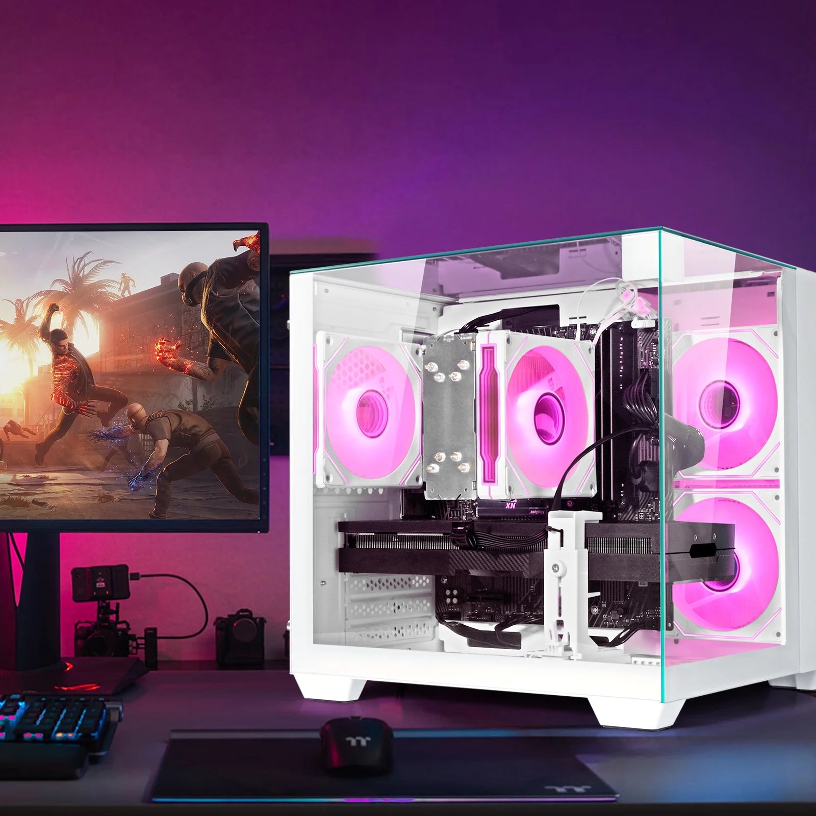 Gaming PC Desktop, Ryzen 7 5700X, 32GB DDR4, RTX 5060 8GB, 1TB Nvme SSD, Wifi 6