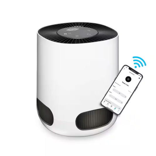 Tabletop Smart 200 Sq. Ft. True HEPA Air Purifier in White