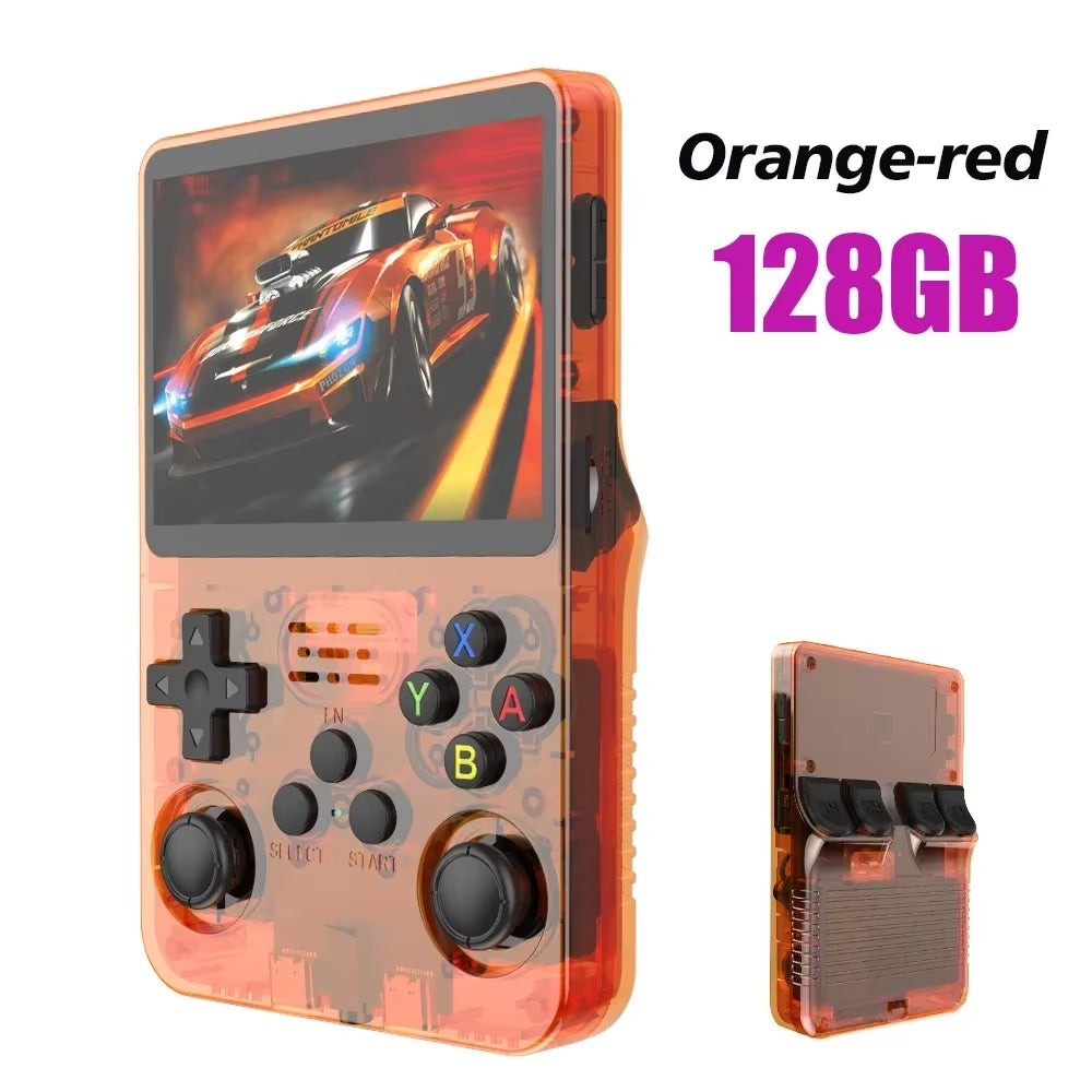 Portable R36S 128GB Handheld Game Console Linux System 3.5 Inch IPS Screen Pocket Video Player for MAME/N64/PS1 /CPS1/CPS2/CPS