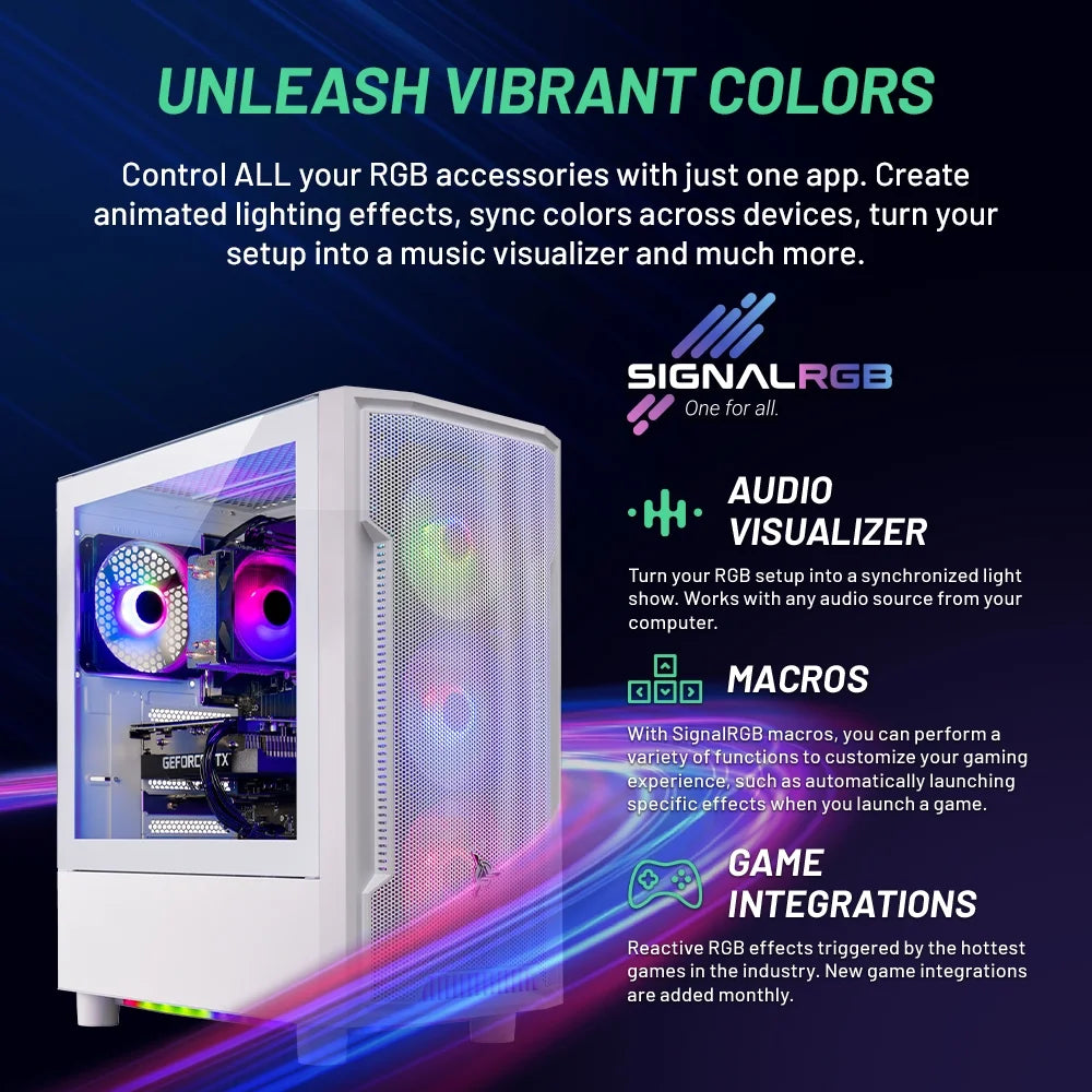 Skytech Archangel Gaming PC Desktop Intel Core I5 14400F NVIDIA Geforce RTX 5060 1TB Nvme SSD 16GB DDR5 RAM Windows