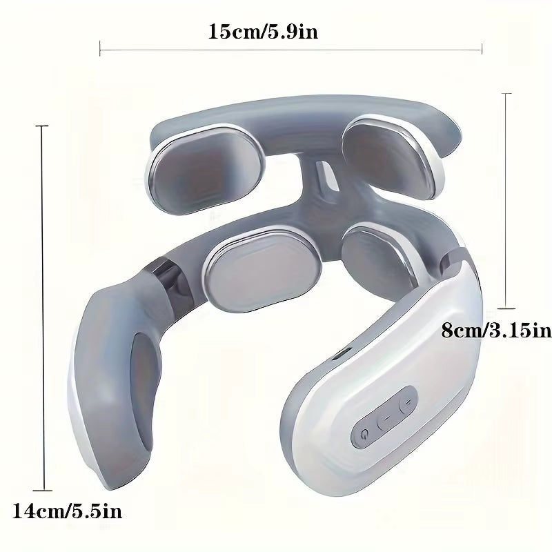 Portable Neck Massager for Neck Pain, Intelligent Portable Neck Massager with Heat Function, USB Charging Neck Relax Massager