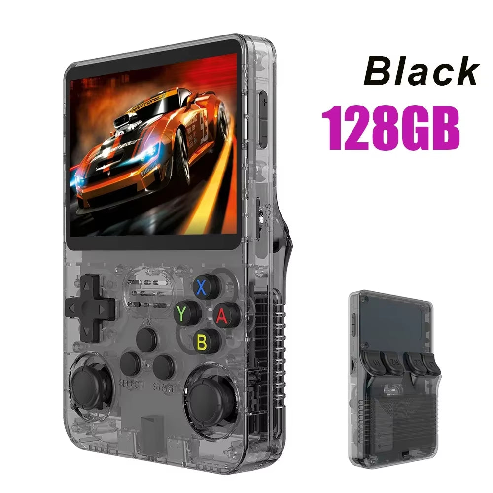 Portable R36S 128GB Handheld Game Console Linux System 3.5 Inch IPS Screen Pocket Video Player for MAME/N64/PS1 /CPS1/CPS2/CPS