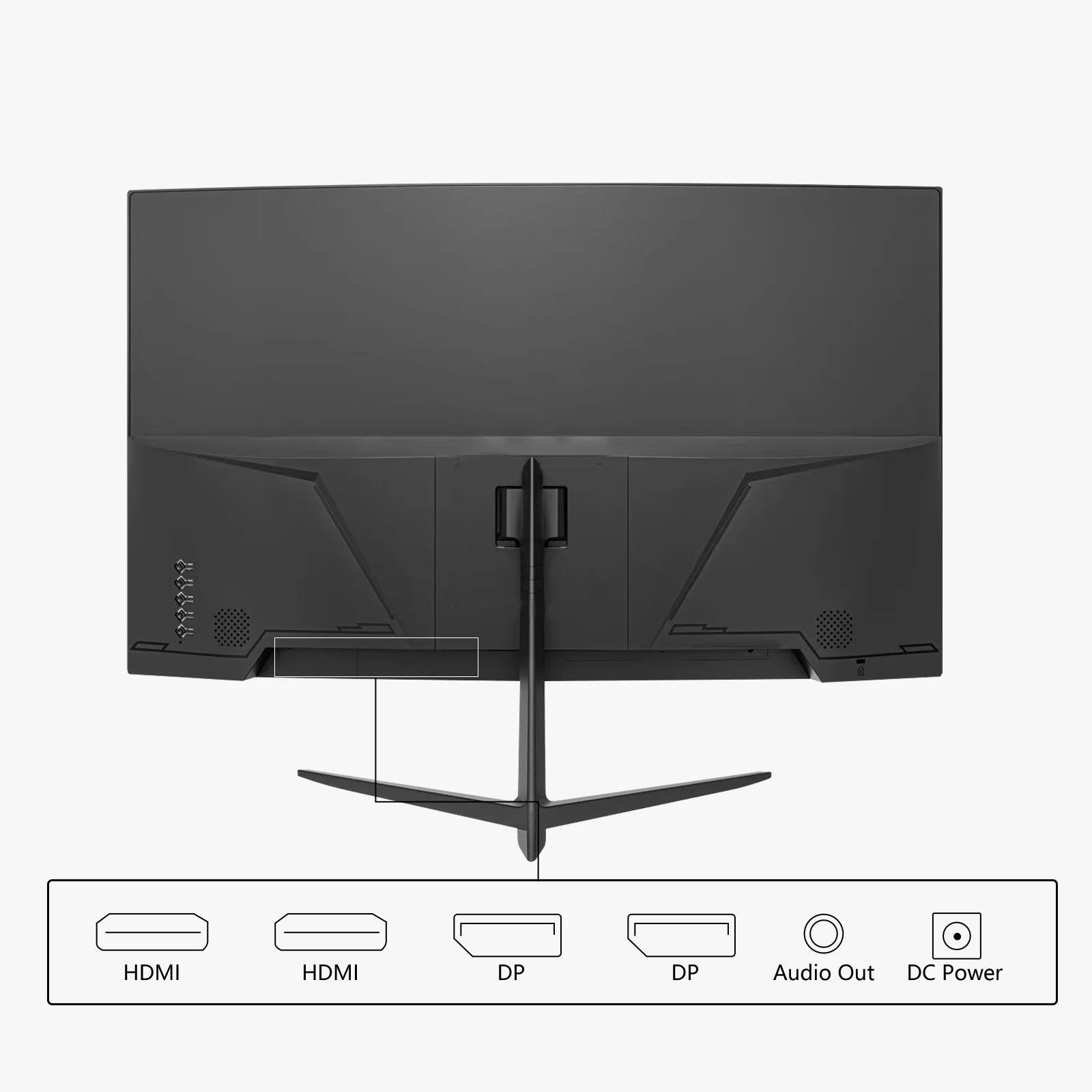 REHISK 27 Inch QHD 2K Curved Gaming Monitor 180Hz 2560 X 1440P 1Ms Fast IPS Computer Monitor, DP/HDMI,VESA Mount, 120% Srgb HDR Eye Care Metal Stand