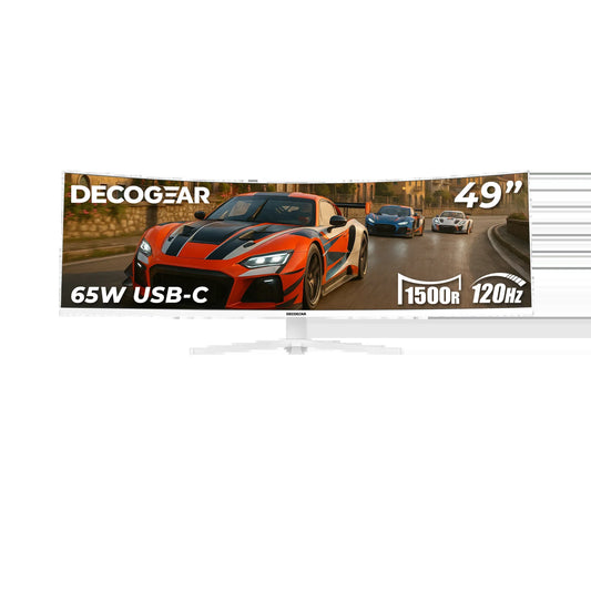 49" White Curved 5K DQHD Ultrawide Gaming Monitor