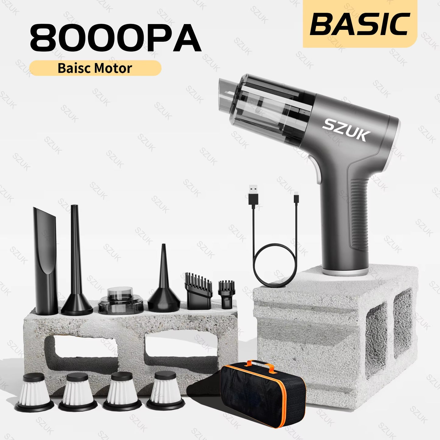2025 Car Vacuum Cleaner New Mini Vacuum Cleaner Strong Suction Wireless Portable Cleaner Handheld Vacuum Cleaner for Car