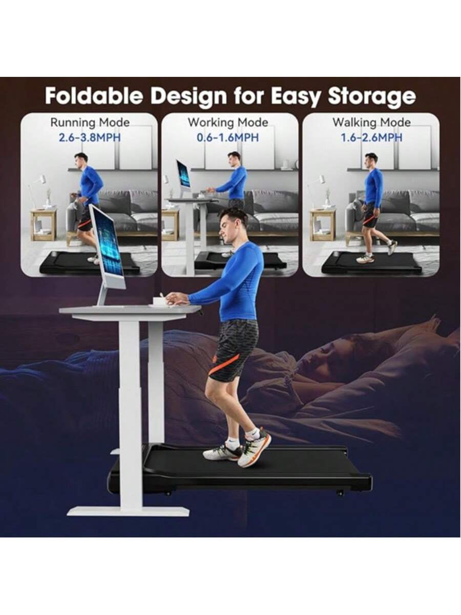 2 In1 Walking Pad 300Lbs Capacity, under Desk Treadmill, for Home/Office