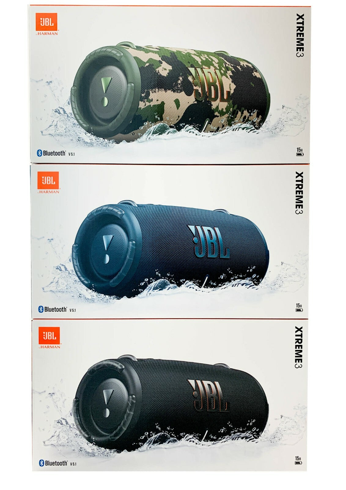 New JBL Xtreme 3 Portable Waterproof Wireless Bluetooth Speaker - Black, Colors