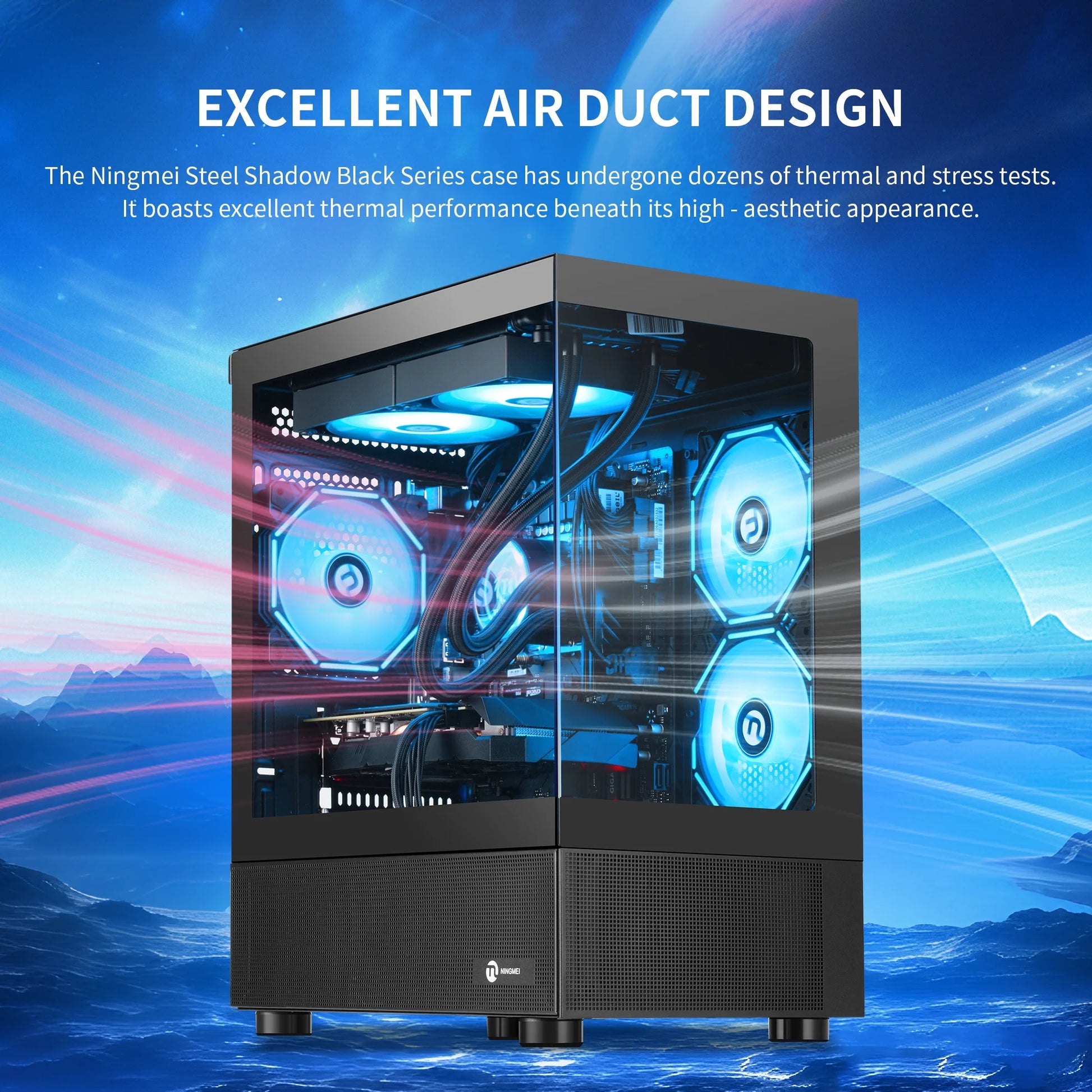 Gaming PC AMD Ryzen 7 5700X NVIDIA RTX 5060 Ti 32GB RAM 1TB SSD Wifi PC Gaming Black