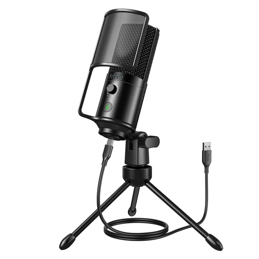 USB Streaming Microphone with Pop Filter,Condenser Mic Set with Tap-To-Mute&Vol Control for Pc,Recording,Youtube-K669Pro1