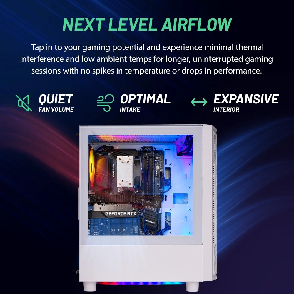 Skytech Archangel Gaming PC Desktop Intel Core I5 14400F NVIDIA Geforce RTX 5060 1TB Nvme SSD 16GB DDR5 RAM Windows