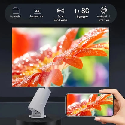 Mini Projector - Home Theater Portable 5G Wifi 4K 1080P Support, Smart for Movies Compatible with Phone