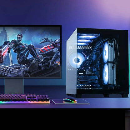 Gaming PC, AMD Ryzen 5 9600X,Radeon RX7650 Gre(Beat RTX4060), 1TB SSD, 32GB Ram,Desktop Computer Win 11,New