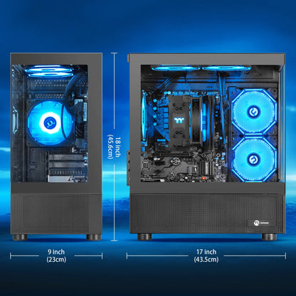 Lumishore Gaming PC AMD Ryzen 5 5600GT 16GB RAM 1TB SSD Wifi PC Gaming Black