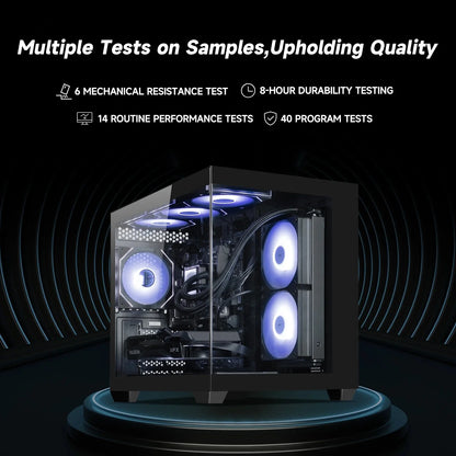 Gaming PC, AMD Ryzen 5 9600X,Radeon RX7650 Gre(Beat RTX4060), 1TB SSD, 32GB Ram,Desktop Computer Win 11,New