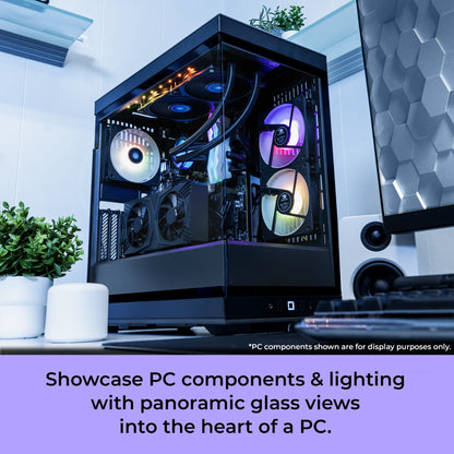 Y40 PRO Black Gaming PC Desktop Computer AMD Ryzen 7 9700X CPU, NVIDIA Geforce RTX 5070Ti 16GB GPU, 32GB DDR5 RGB 5200Mhz RAM, 1TB Nvme SSD, Windows 11 Home, Keyboard Mouse - Y40BA7N57T02