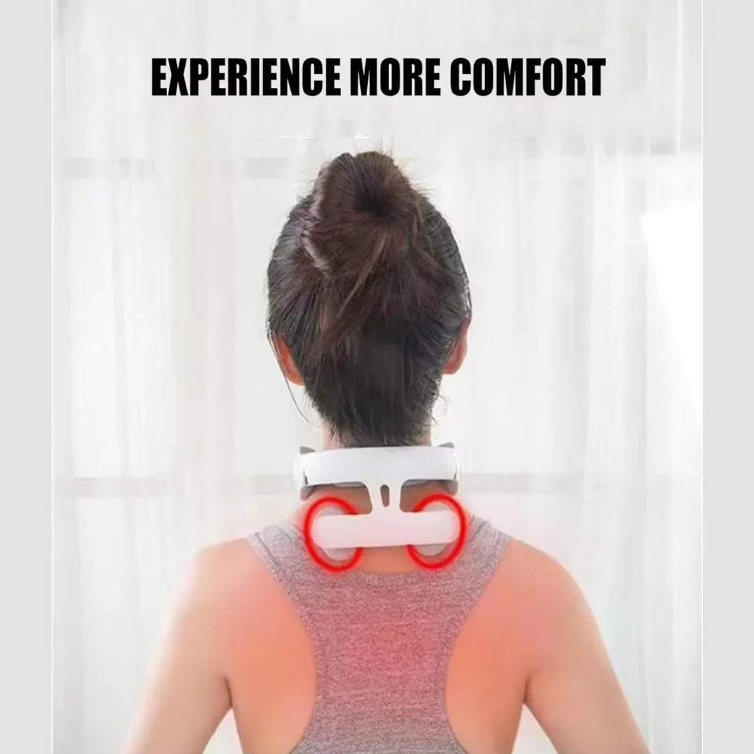 Portable Neck Massager for Neck Pain, Intelligent Portable Neck Massager with Heat Function, USB Charging Neck Relax Massager