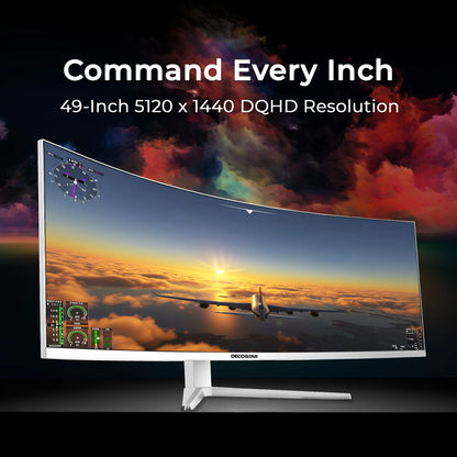 49" 5K2K White Curved Ultrawide Monitor with 65W USB-C, HDR, 120Hz, 1 Ms MPRT