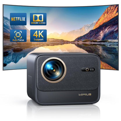 [Netflix Certified & Dolby Audio]  4K Projector with Wifi and Bluetooth, 700ANSI Lumens, Auto Focus & 6D Keystone, Built-In Streaming Apps, Outdoor & Home Theater Movies