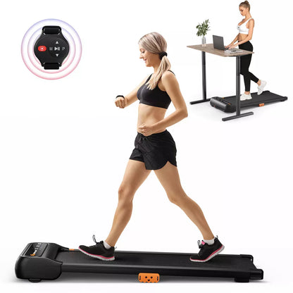 Costway Walking Pad under Desk Treadmill with Watch Remote LED Touch Screen for Home/Office