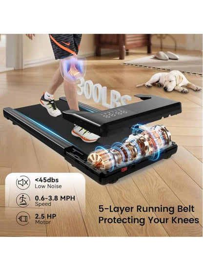 2 In1 Walking Pad 300Lbs Capacity, under Desk Treadmill, for Home/Office