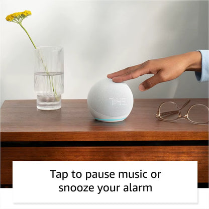 Best Seller Original Echo Dot 5Th Gen Smart Speaker Bundle Alexa Voice Google Assistant Wireless Clock Outdoor Portable