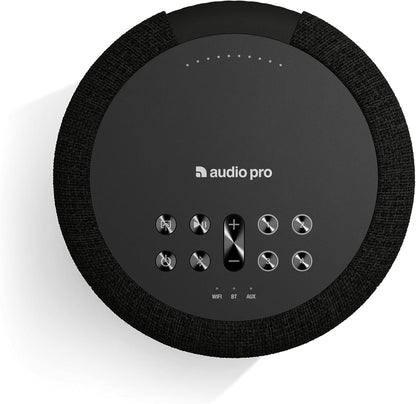 A10 MKII Wireless Multiroom Speaker | Wall Mountable, High Fidelity, Bluetooth Speaker W/Wifi & 3.5 Mm Audio Cable Input | Airplay2, Spotify Compatible | Black