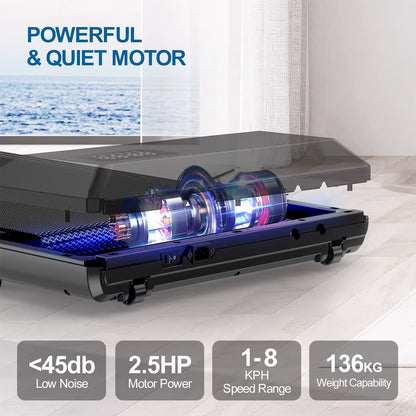 350Lbs Treadmill for Home 2.5HP Treadmills Walking Pad LCD Digital Data Display 2In1 Walking Running Fitness Exercise Machine
