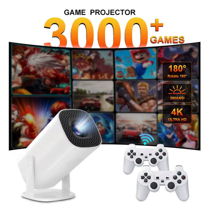 Android 11 Gaming Projector P30MAX 64GB TF Card Wireless Gaming Controller Dual WIFI 1280*720P Home Theater Portable Projector
