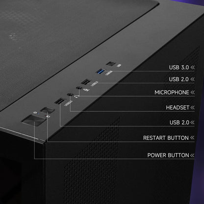 Gaming PC, AMD Ryzen 5 9600X,Radeon RX7650 Gre(Beat RTX4060), 1TB SSD, 32GB Ram,Desktop Computer Win 11,New