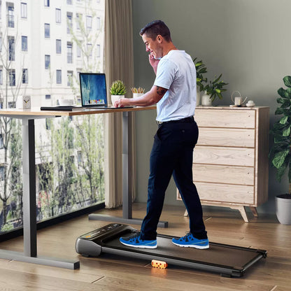 Costway Walking Pad under Desk Treadmill with Watch Remote LED Touch Screen for Home/Office